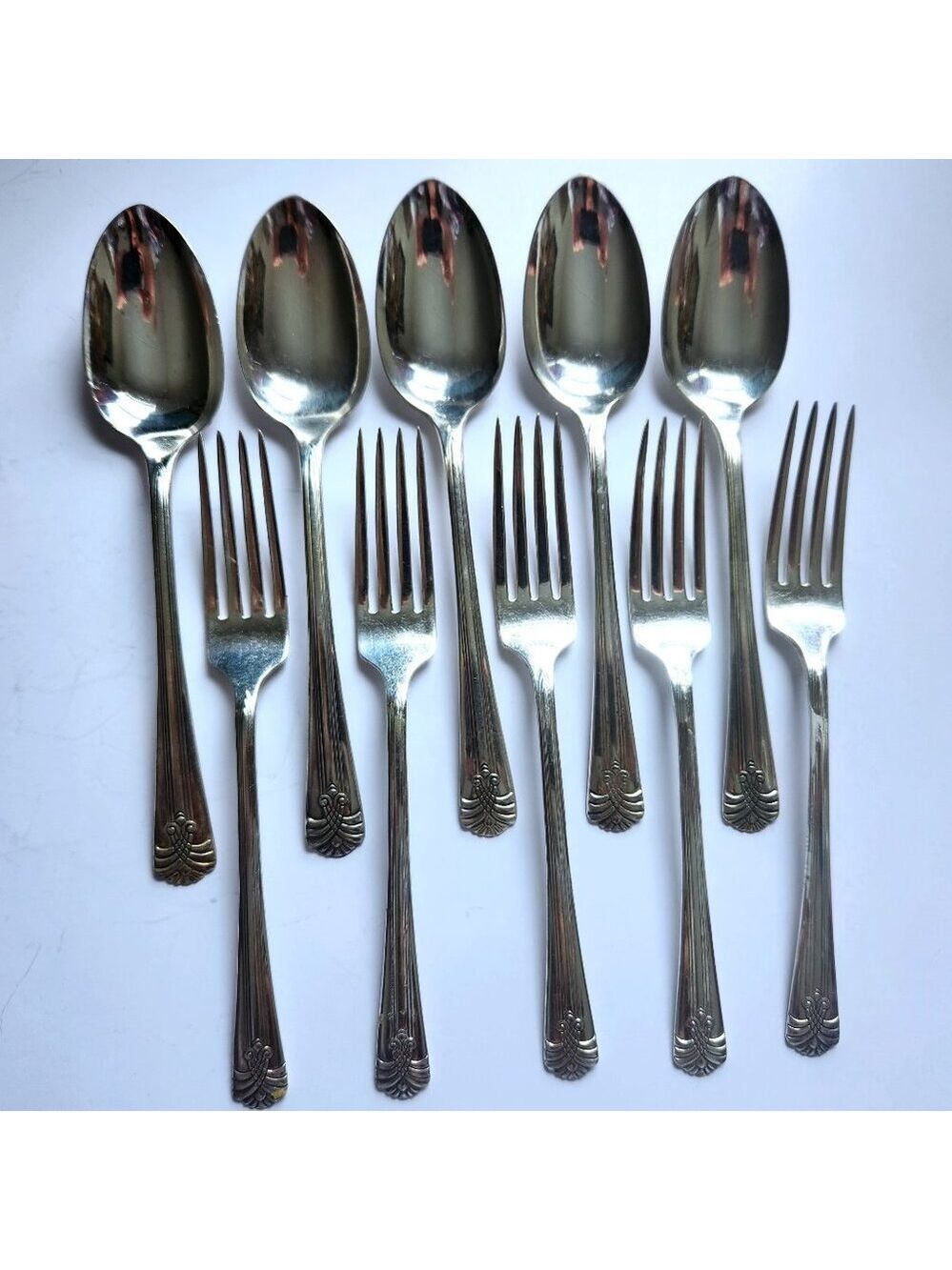 Vogue Silverplate 1938 Flatware Dinner Fork Tablespoon 10 Piece